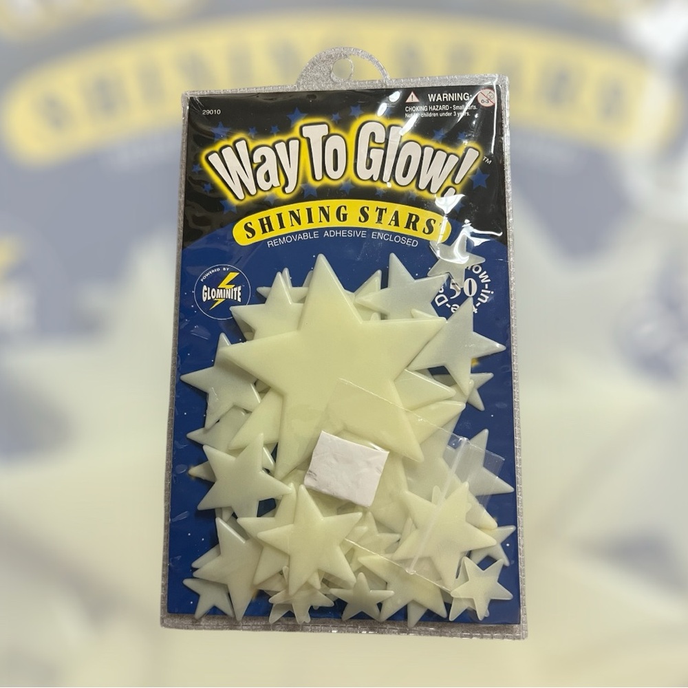 Vintage Way to Glow Shining Stars 50 Pieces glow in the dark NEW original 1999
